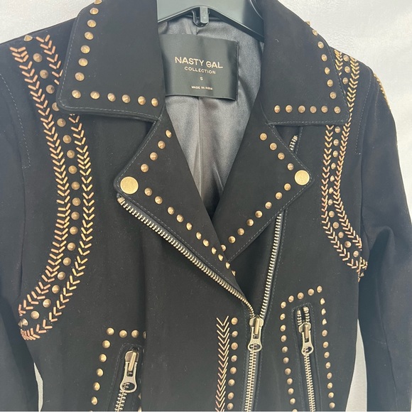 Nasty Gal Suede Moto Jacket - Picture 2 of 11